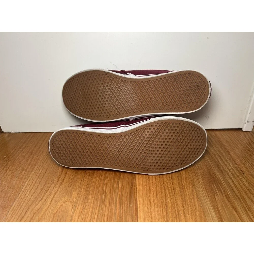 Vans Shoes Womens Size 6.5 Burgundy Canvas Low Top Skate Sneakers Casual